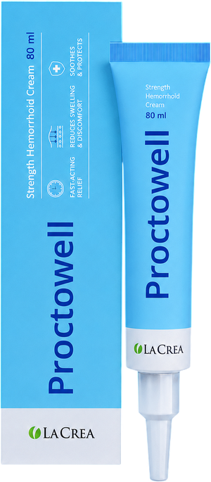 Proctowell крем за хемороиди 80 ml — confezione e tubetto